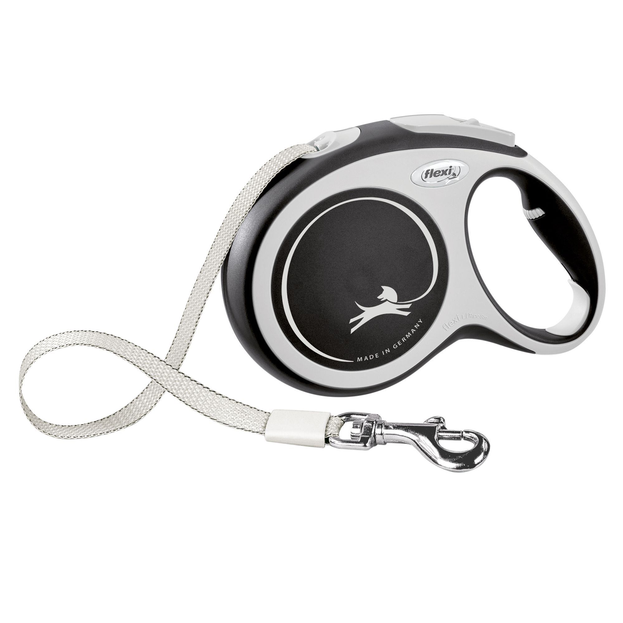 Retractable Tape Dog Leash, Gray & Black 5257761